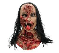 - Masque pour le visage - Accessoire d'Halloween avec cheveux longs | Décoration de maison hantée d'Halloween, masque fantôme féminin , docteur fantôme à cheveux longs et malades