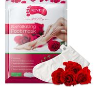 Masque pour les pieds Exfoliant pour les pieds Soin des pieds Anti-callosités Chaussettes Enlève-callosités, Rose 1 paire
