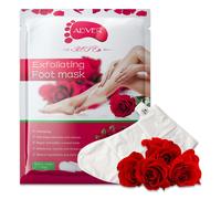Masque pour les pieds exfoliant soin des pieds chaussettes anti-callosités éliminant les callosités, rose 3 paires