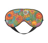 Masque pour les yeux 1 imprimé aux couleurs vives, doux et occultant pour homme et femme pour une nuit complète de sommeil, voyage
