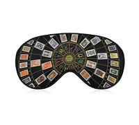 Masque pour les yeux 3D confortable et léger pour filles, femmes, enfants, masque de sommeil en soie, pause déjeuner, voyage, masque pour les yeux endormi (art original du tarot astrologique)