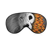 Masque pour les yeux 3D confortable et super doux pour adultes, enfants, garçons, adolescents, masque de sommeil Anime King of The Lion Face Art pour le travail de nuit, BlockLight lavable en machine