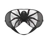 Masque pour les yeux à imprimé araignée noire, masque doux et occultant pour homme et femme pour une nuit complète de sommeil, voyage