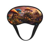 Masque pour les yeux à imprimé champignon magique pour adultes et enfants, doux et confortable pour dormir, voyage, sieste, blocage de la lumière