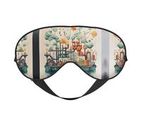 Masque pour les yeux à imprimé chimie pour dormir, masque de sommeil bloquant parfaitement la lumière pour les femmes et les hommes, bandeau doux et confortable pour les voyages