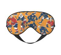 Masque pour les yeux à imprimé de hockey, masque occultant doux pour les yeux pour femmes et hommes, nuit complète de sommeil, voyage