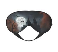 Masque pour les yeux à imprimé d'horreur d'Halloween, doux et occultant pour homme et femme pour une nuit complète de sommeil, voyage