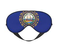 Masque pour les yeux à imprimé drapeau de l'État du New Hampshire, masque doux et occultant pour les yeux pour femmes et hommes, nuit complète de sommeil, voyage