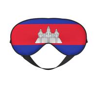 Masque pour les yeux à imprimé drapeau du Cambodge, masque doux et occultant pour les yeux pour femmes et hommes, nuit complète de sommeil, voyage