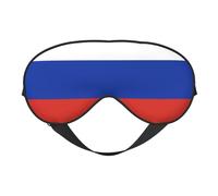 Masque pour les yeux à imprimé drapeau russe, doux et occultant pour homme et femme pour une nuit complète de sommeil, voyage
