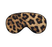Masque pour les yeux à imprimé léopard rugueux pour homme et femme, respirant et réglable, masque de sommeil ultra doux, bandeau de voyage léger pour avion, sieste, sommeil nocturne