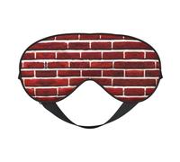 Masque pour les yeux à imprimé pierre rouge brique, masque occultant doux pour les yeux pour femmes et hommes, nuit complète de sommeil, voyage