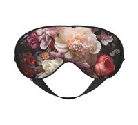 Masque pour les yeux à motif de belles fleurs, doux et occultant pour homme et femme, nuit complète de sommeil, voyage
