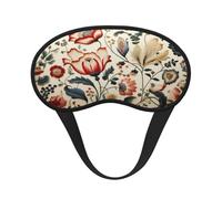 Masque pour les yeux à motifs floraux anciens pour dormir, masque doux et confortable, masque relaxant sans pression nocturne.