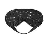 Masque pour les yeux à pois ronds noirs, masque de sommeil soyeux pour homme et femme, pour le sommeil et la relaxation