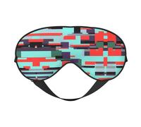 Masque pour les yeux à rayures doux, imprimé sur toute la surface, 96 % polyester, 4 % élasthanne