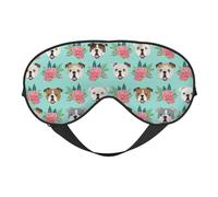Masque pour les yeux amusant avec imprimé chien anglais confortable couverture complète léger hommes femmes plein air voyage relaxation