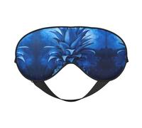 Masque pour les yeux ananas bleu pour dormir, masque de sommeil bloquant parfaitement la lumière pour les femmes et les hommes, bandeau doux et confortable pour les voyages