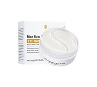 Masque pour les Yeux au Riz, Réduit les Rides et Ridules de manière Visible, Hydratation Profonde et Durables bienfaits, Atténue les Cernes et Poches sous les Yeux, Illumine le Contour des Yeux