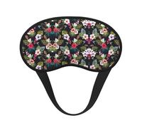Masque pour les yeux avec bande élastique florale pour dormir, masque de sommeil occultant, bloque la lumière, confortable pour la sieste de voyage