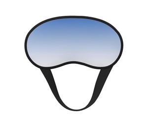 Masque pour les yeux avec bande élastique texturée ombrée bleue pour dormir, masque de sommeil occultant, bloque la lumière, confortable sieste de voyage