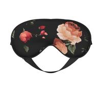 Masque pour les yeux avec beau imprimé floral, doux et respirant, adapté pour la sieste, les voyages et le sommeil nocturne