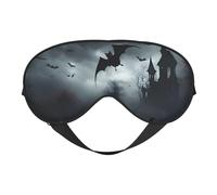 Masque pour les yeux avec chauve-souris volantes pour Halloween, 4 imprimés, couverture complète, léger, pour homme et femme, pour l'extérieur, voyage, relaxation