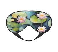 Masque pour les yeux avec coussinets de lys noirs, doux et occultant pour homme et femme pour une nuit complète de sommeil, voyage