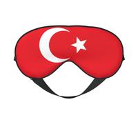 Masque pour les yeux avec drapeau de la Turquie - Doux et occultant - Pour homme et femme - Nuit complète - Voyage