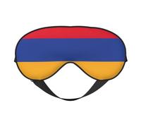 Masque pour les yeux avec drapeau de l'Arménie - Doux et occultant - Pour homme et femme - Nuit complète - Voyage