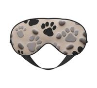 Masque pour les yeux avec empreintes de pattes d'animaux - Masque de sommeil occultant avec sangle réglable - Convient pour l'heure du coucher et les voyages
