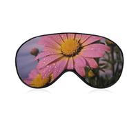 Masque pour les yeux avec fleur - Masque de sommeil latéral léger - Masque de sommeil avec coussinet nasal et bande élastique pour enfants, femmes et hommes