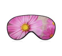 Masque pour les yeux avec fleur - Masque de sommeil latéral léger - Masque de sommeil avec coussinet nasal et bande élastique pour enfants, femmes et hommes
