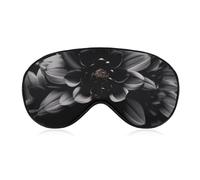 Masque pour les yeux avec fleur noire, masque de sommeil latéral léger, masque de sommeil, coussinet nasal et bande élastique pour enfants, femmes et hommes