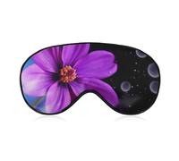 Masque pour les yeux avec fleur violette - Masque de sommeil latéral léger - Masque de sommeil avec coussinet nasal et bande élastique pour enfants, femmes et hommes
