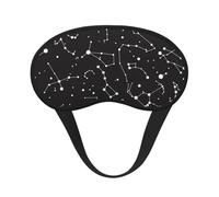 Masque pour les yeux avec impression de constellation de divination étoilée pour adultes et enfants pour voyage, maison, hôtel, avion, camping, aide au sommeil