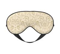 Masque pour les yeux avec impression de crème glacée rétro, polyvalent, doux pour le sommeil, masque pour les yeux double face pour le yoga, le camping, le sommeil doux