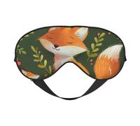 Masque pour les yeux avec imprimé de fleurs de renard, masque de sommeil occultant pour femme, masque de sommeil avec sangle réglable, adapté pour l'heure du coucher et les voyages