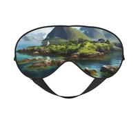 Masque pour les yeux avec imprimé des îles de Norvège - Couverture complète - Léger - Pour homme et femme - Pour l'extérieur, les voyages, la relaxation