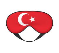 Masque pour les yeux avec imprimé drapeau de la Turquie - Couverture complète - Léger - Pour homme et femme - Pour l'extérieur, les voyages, la relaxation