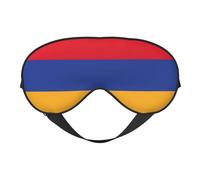 Masque pour les yeux avec imprimé drapeau de l'Arménie - Léger - Respirant - Occultant - Pour voyage, sieste, yoga, méditation