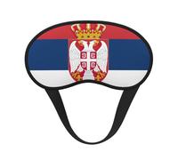 Masque pour les yeux avec imprimé drapeau de Serbie pour adultes - Lavable - Bloque la lumière du sommeil - Couverture de repos nocturne