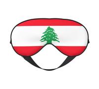Masque pour les yeux avec imprimé drapeau du Liban, doux et occultant pour homme et femme, nuit complète de sommeil, voyage