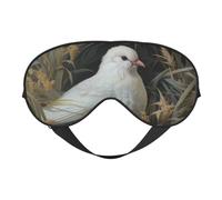 Masque pour les yeux avec imprimé herbe et colombe - Couverture complète - Léger - Pour homme et femme