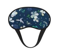 Masque pour les yeux avec imprimé herbe et colombe pour adultes - Bloque la lumière - Aide à la sieste - Pour voyage, insomnie, camping