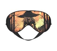 Masque pour les yeux avec imprimé horreur d'Halloween léger pour le sommeil, le voyage, le yoga, le camping, la relaxation en plein air