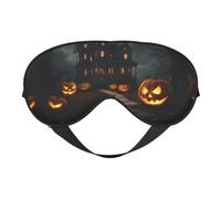 Masque pour les yeux avec imprimé horreur d'Halloween léger pour le sommeil, le voyage, le yoga, le camping, la relaxation en plein air