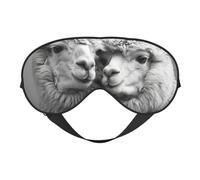 Masque pour les yeux avec imprimé « I Love Alpagas » - Respirant - Idéal pour le camping, la méditation et le yoga