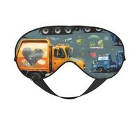 Masque pour les yeux avec imprimé « I Love » - Léger - Pour voyage, yoga, sieste, méditation, camping, travail, relaxation