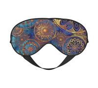 Masque pour les yeux avec imprimé mandala ciel étoilé confortable réglable doux pour dormir